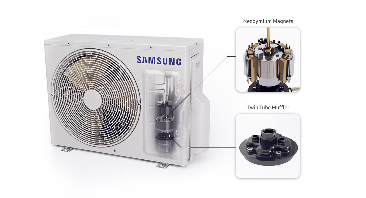 Điều hòa Samsung AR24CYFCAWKNSV 24000BTU inverter 1 chiều 9 Siêu tiết kiệm điện với công nghệ Digital Inverter Boost