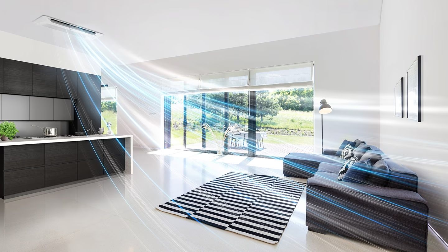 Cánh vẫy dàn lạnh cũng được thiết kế cải tiến với kích thước lớn hơn, phân bổ khí lạnh tới khắp không gian 