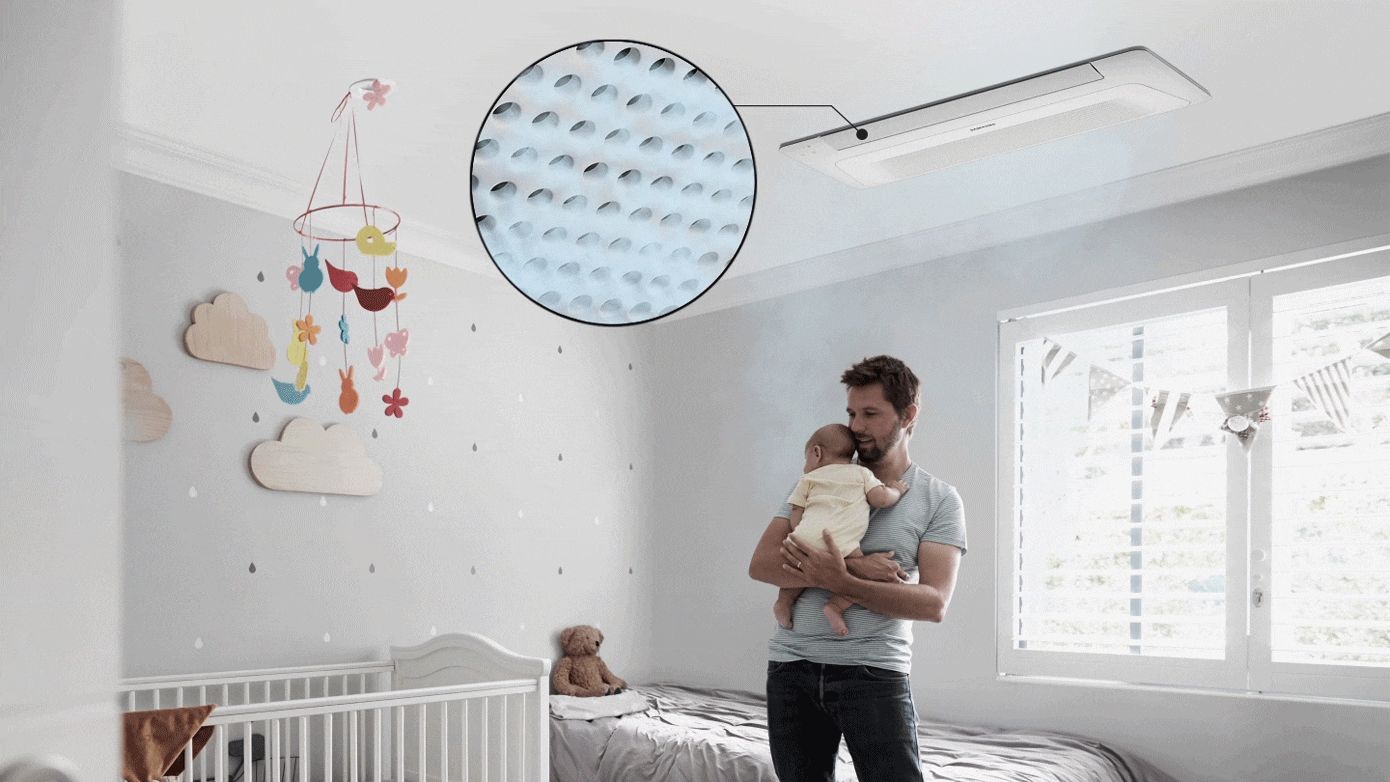 Công nghệ WindFree làm lạnh thông minh không gió buốt, mang đến sự thoải mái, dễ chịu 