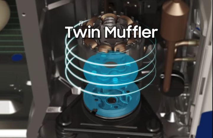 Điều hòa Samsung AR13DYHZAWKNSV 12000BTU 1 chiều inverter 5 Máy nén Twin Muffler đôi giảm tiếng ồn hiệu quả