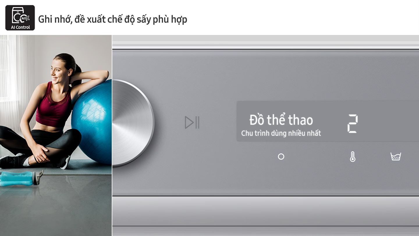 Bảng điều khiển AI Control thông minh tự động phân tích, ghi nhớ và đề xuất chu trình sấy