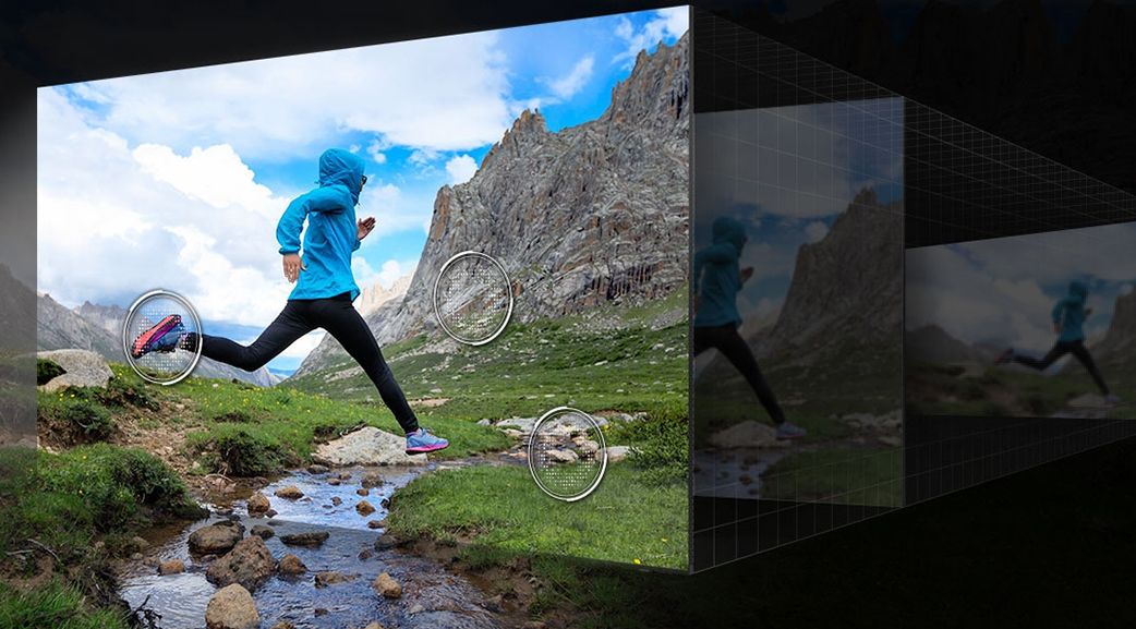 Smart tivi Samsung QA55Q70D 55 inch 4K QLED 7 4K AI Upscaling sẽ nâng cấp được hình ảnh của mọi nội dung trình chiếu lên chuẩn 4K