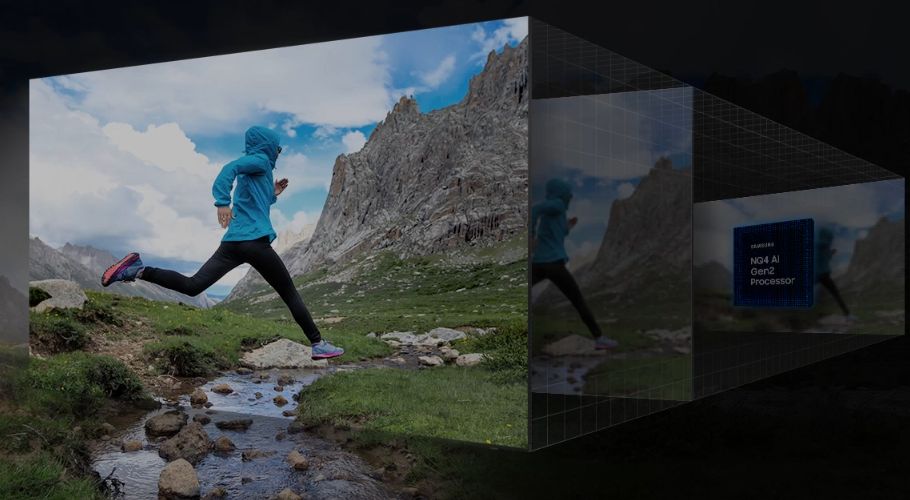 Smart tivi Samsung QA65Q80D 65 inch QLED 4K 5 4K AI Upscalling là công nghệ giúp nâng cấp hình ảnh