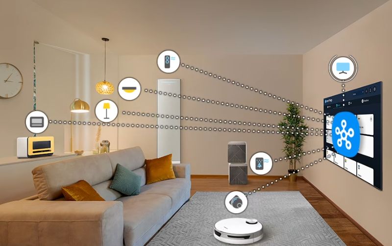 Tivi Neo QLED 4K Samsung QA75QN90D 75 inch 10 Smart Things giúp kết nối liền mạch với nhiều thiết bị thông minh trong nhà