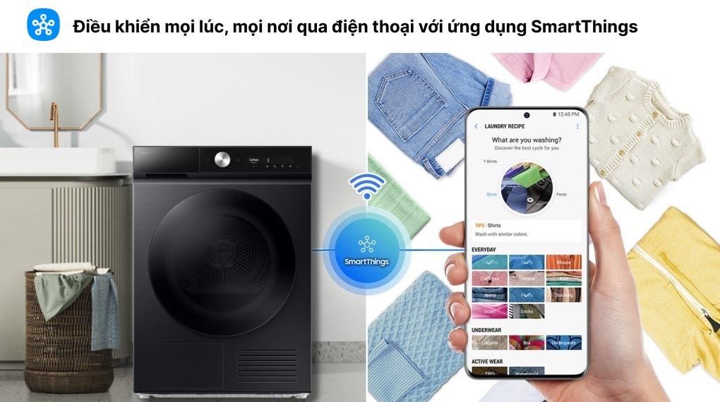 Ứng dụng SmartThings cho phép người dùng điều khiển, theo dõi tình trạng sử dụng