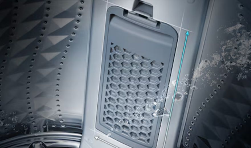 Máy giặt Samsung WA80F21B9BSV Bespoke Inverter 21kg 12 Lọc xơ vải, cặn bám với bộ lọc lưới kép mới độc đáo