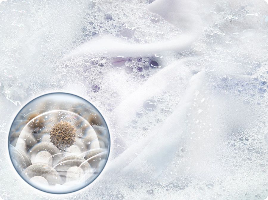 Máy giặt Samsung WW10DB7U34GBSV Bespoke Inverter 10 kg 12 Chế độ ngâm Bubble Soak