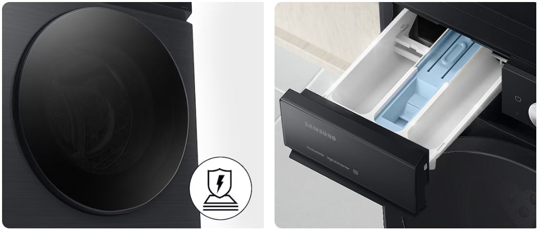 Máy giặt Samsung WW10DB7U34GBSV Bespoke Inverter 10 kg 3 Hộp bột giặt StayClean