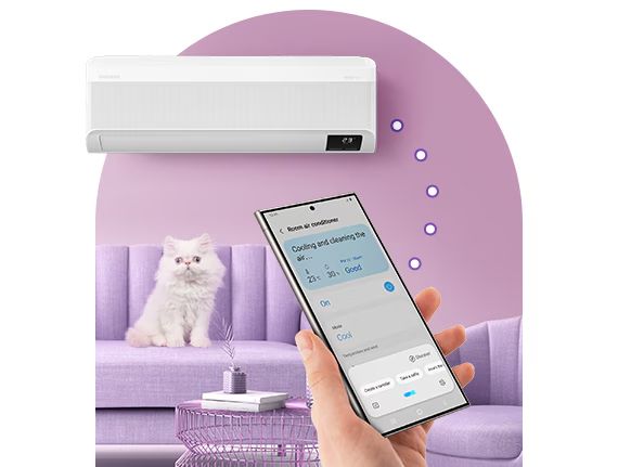 Khám phá thêm về điều hòa Samsung Wind Free 6 Điều khiển dễ dàng hơn thông qua SmartThings App