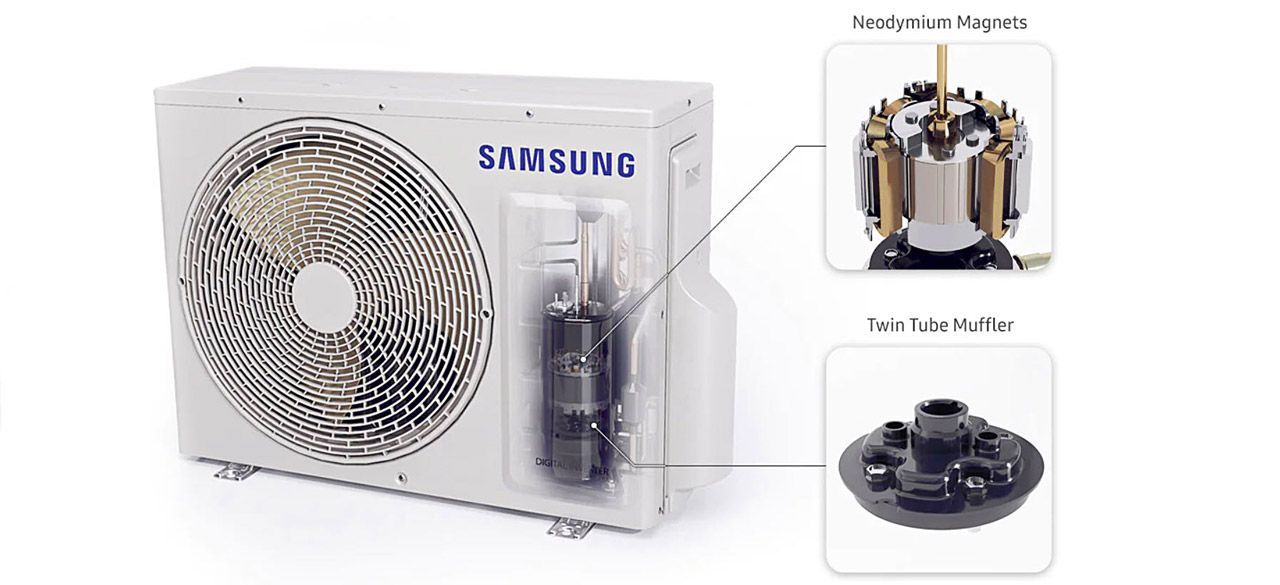 Khám phá thêm về điều hòa Samsung Wind Free 9 Công nghệ Digital Inverter Boost máy nén biến tần