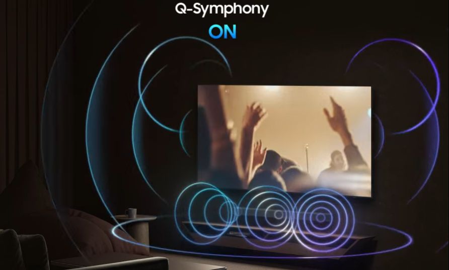 Công nghệ Q-Symphony đồng bộ giữa loa thanh AI và loa tivi