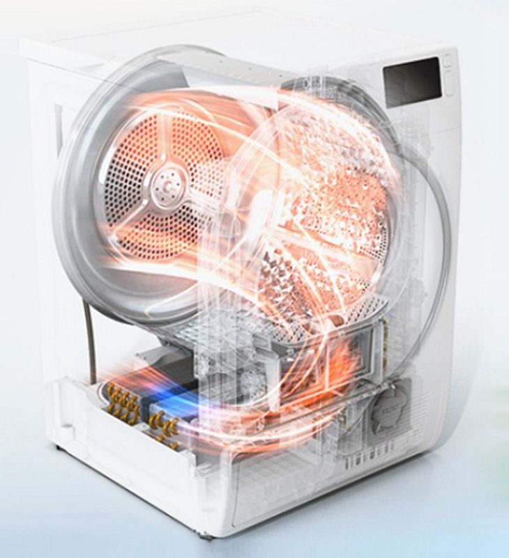 Máy sấy bơm nhiệt Samsung – Sấy khô nhanh, tiết kiệm điện 2 Tìm hiểu về nguyên lý hoạt động của máy sấy bơm nhiệt Samsung